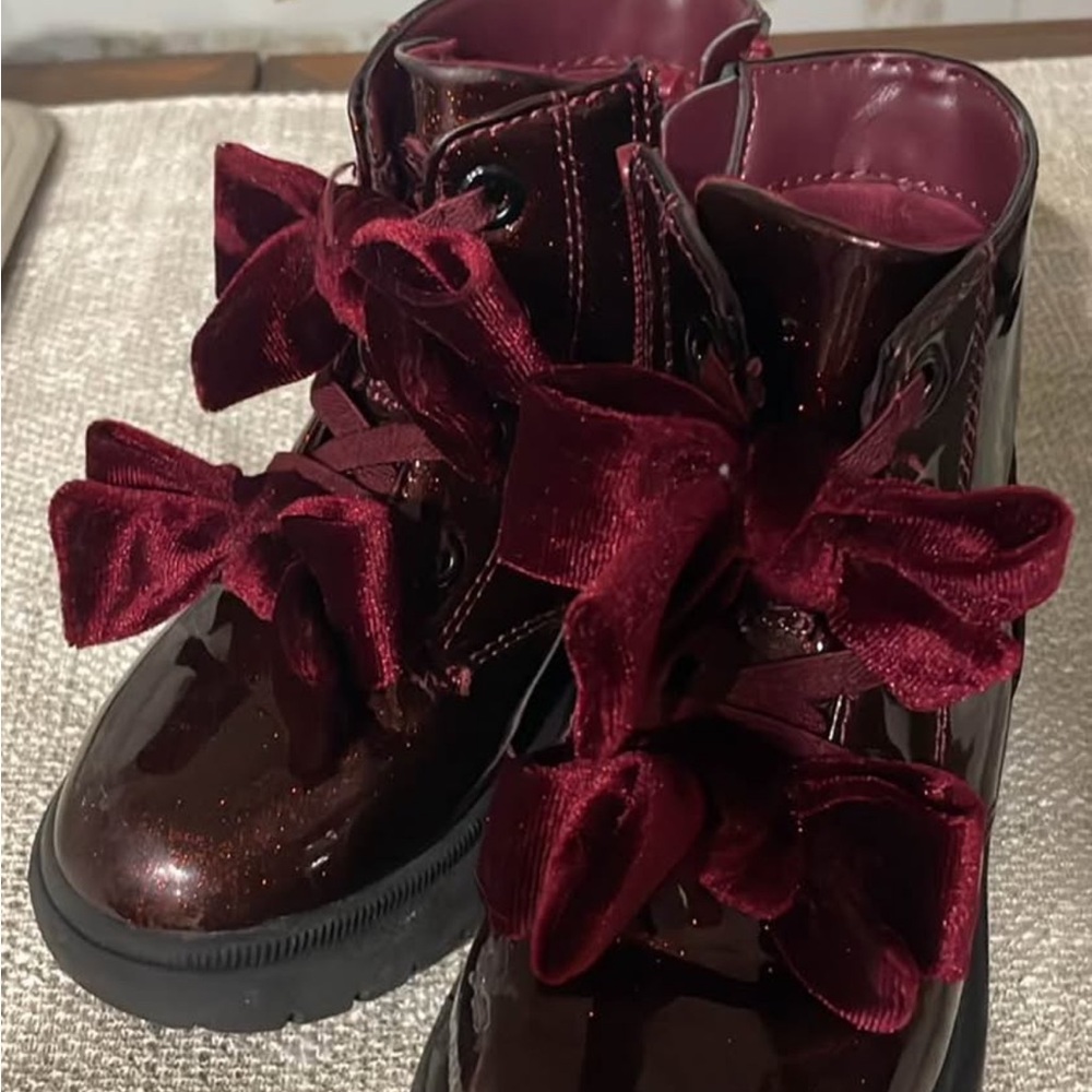 Stylish Burgundy Cat and Jack Boots Size 8T